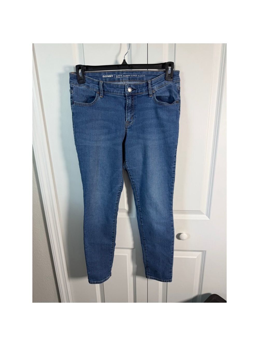 Old Navy Blue Super Skinny Mid-Rise Jeans 12P